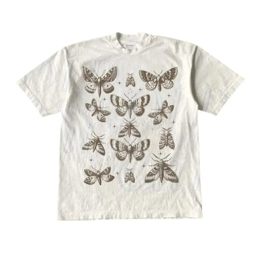 Vintage Butterfly and Moth T-Shirt, Cottagecore Aesthetic Retro Shirt, Aesthetic Tshirt, Cute Butterfly Lover Shirt, Cottage Core Y2k Shirt Tropical