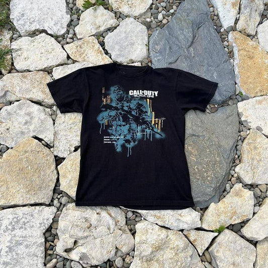 Vintage Call of Duty Black Ops 2010 tee Activision game COD Cotton Menswear Cotton Menswear Top Decoration