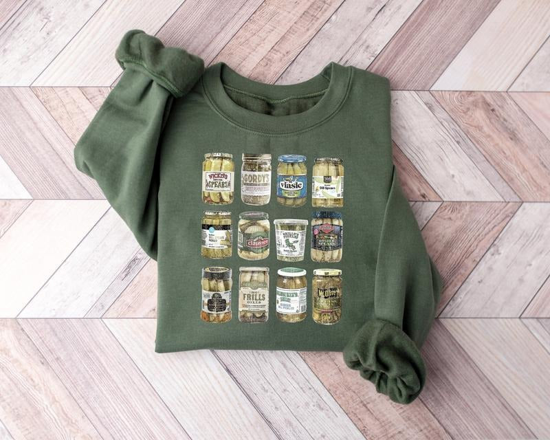 Vintage Canned Pickles Sweatshirt, Pickle shirt, Viral Pickle Sweatshirt, Pickle Lovers Shirt, Pickle Crewneck Sweatshirt, Canning Shirt