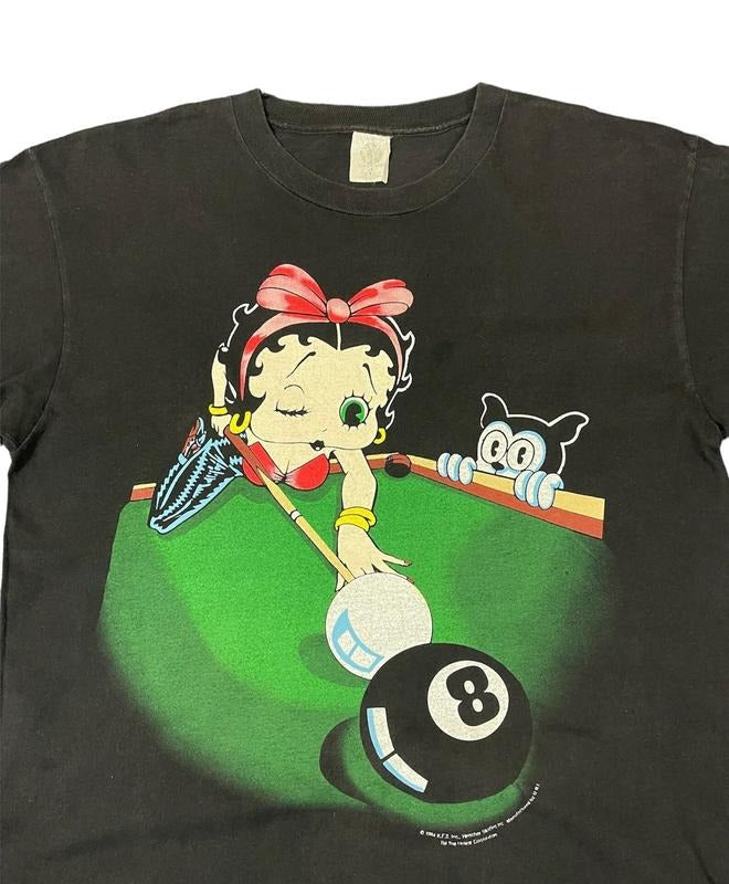 Vintage Cartoon Betty Graphic Tee Shirt for Women - Streetwear Top - Casual, Fabric Fashion Basic