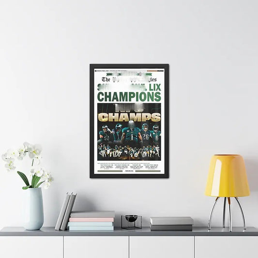 Vintage Champions 4agles Football Poster, Retro Phily Winner 2025 Football Wall Arts, Gift For Fans