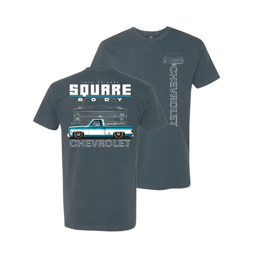 Vintage Chevy Square Body 1973 to 1987 Men's Cotton Tee Old School Chevy Tee Gift for Him Truck Shirt Classic Chevy Truck Casual Menswear Streetwear Tshirt Tops Biker Trouser Jeans Dress Round Neck Short sleeve Crewneck Shortsleeve Tropical
