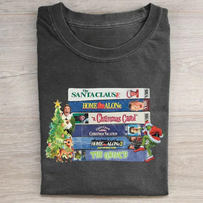 Vintage Christmas Movie Graphic Tee - Home Alone Movie Shirt - The Gr1nch Movie Shirt - Christmas Vacation Movie Shirt - Cute Christmas Shirt - Christmas Party Shirt - Christmas Gifts - Xmas
