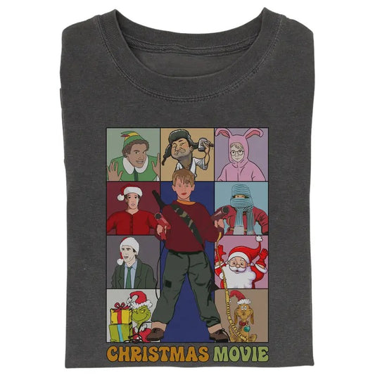 Vintage Christmas Movie Graphic Tee - Home Alone Shirt - Santa Claus - Gr1nch Shirt - T-Shirt, Top Streetwear