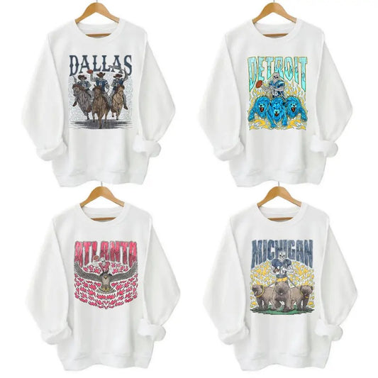 Vintage College All Teams NCAA Sweatshirt 2024, Classic Sport Sweatshirt, White Color, Gifts For Sport Menswear Streetwear