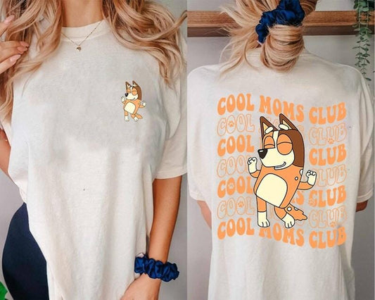 Vintage Cool Mom Bluey Shirt, Bluey Mom Shirt, Retro Chilli Heeler Shirt, Chilli Heeler Tshirt, Bluey Family Sweater, Bluey Mum Shirt, Bluey mom shirt