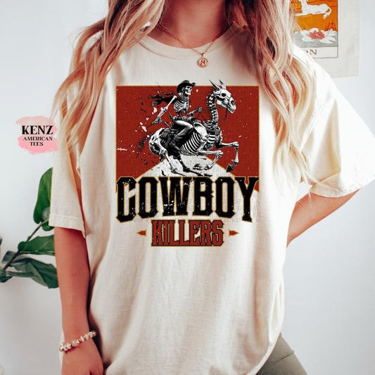 Vintage Cowboy 90s T-Shirt, Western Retro Graphic Shirt, Skeleton Wild West Tee, Rodeo Shirt, Western vintage T-shirt, sweater and Hoodie cotton shirt