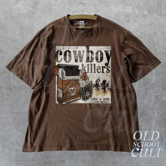 Vintage Cowboys 90s T-Shirt, Retro Country Shirt, Wester Unisex Tee, Heavy Cotton Shirt, Wild West Gift, Vintage Oversized Tee