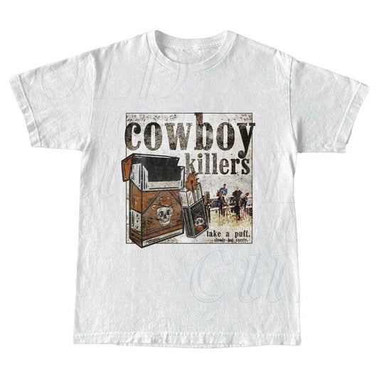 Vintage Cowboys 90s T-Shirt, Retro Country Shirt, Wester Unisex Tee, Heavy Cotton Shirt, Wild West Gift, Vintage Tee Menswear Top