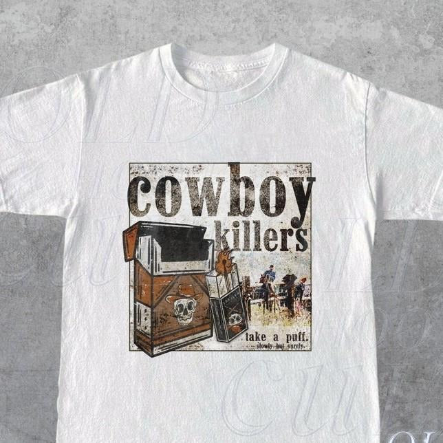 Vintage Cowboys 90s T-Shirt, Retro Country Shirt, Wester Unisex Tee, Heavy Cotton Shirt, Wild West Gift, Vintage Tee