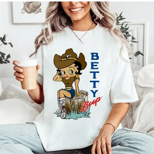 Vintage Cowboys Betty Boop Shirt, Betty Boop Tee Shirt, Betty Boop Fan Shirt, Cowboys Tee Shirt, Gift For Fan