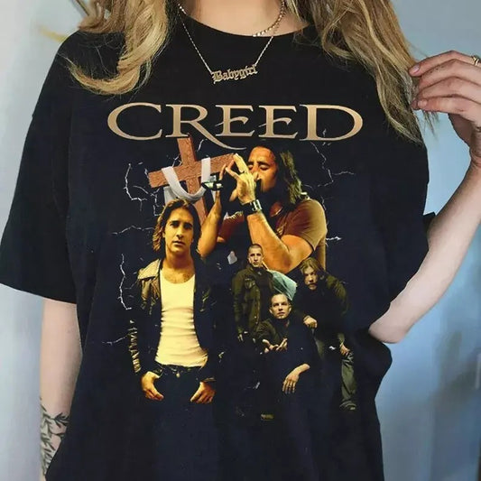Vintage Creed Band cotton unisex Shirt, Creed Black graphic Tee
