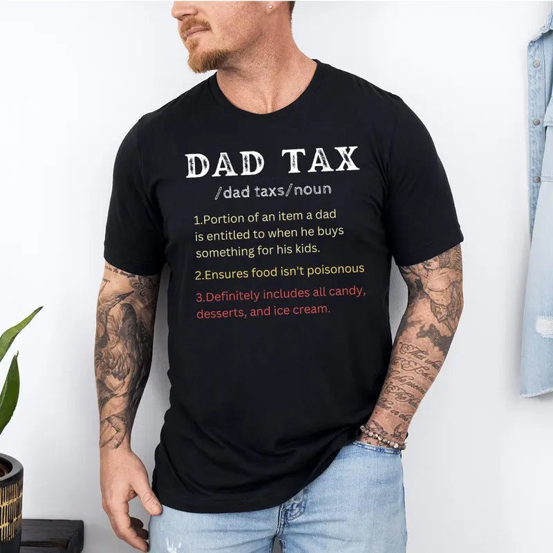 Vintage Dad Tax Shirt, Funny Dad Tax T-shirt, Dad Tax Noun Shirt, Fathers Day Gift Personalised Shirt Long-sleeve Sweatshirt Hoodiestyle{n002}2
