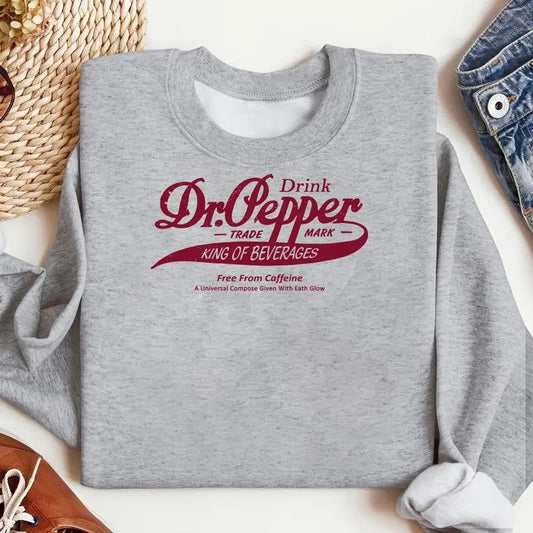 Vintage Dr Pepper Crewneck Sweatshirt, Vintage Dr Pepper Design Classic Cotton Sweaters Dr pepper