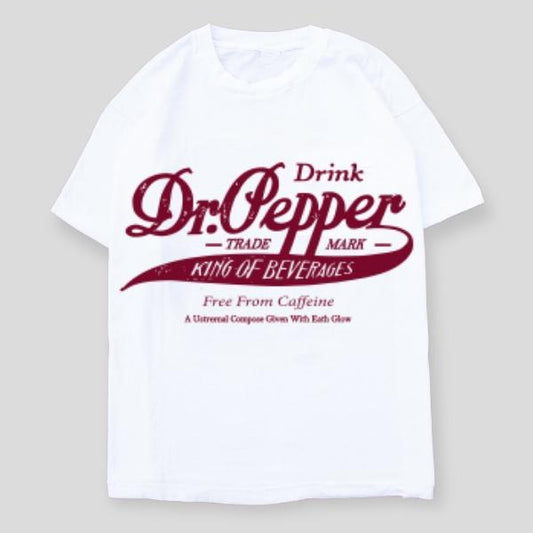 Vintage Dr Pepper Shirt Ross T-shirt Cotton Printed Dr Pepper viral Dr Pepper, King Of Beverages Classic Menswear Top Collar