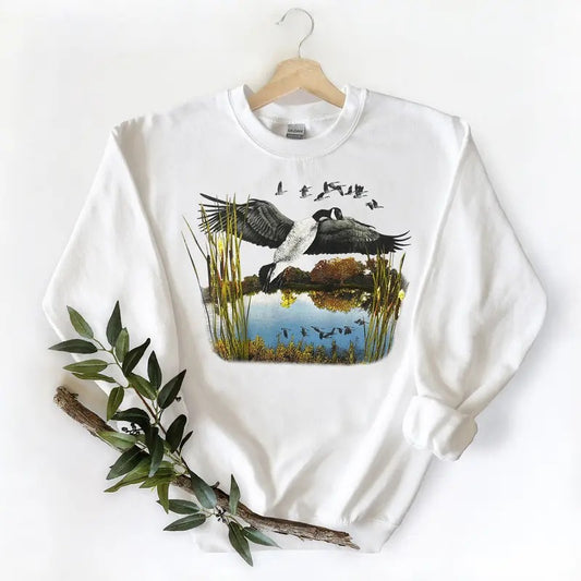 Vintage Ducks animal Hunting Unisex Tshirt, sweatshirt, hoodie Unisex Cotton Fabric Unisex