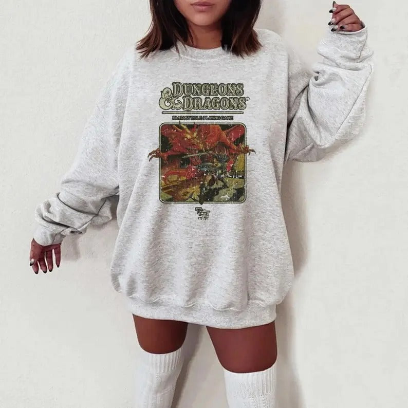 Vintage Dungeons & Dragons 1974 Sweatshirt, DnD Sweatshirt, DnD Shirt, Dungeon Master Sweatshirt
