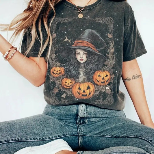 Vintage Fall Season tshirt, Witch Vibes Shirt, Halloween Shirt, Cute Halloween tshirt, Spooky Season, Horror Shirt, Cute Halloween Shirt