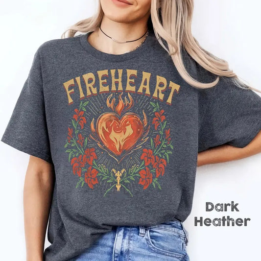 Vintage Fire-heart Retro Shirt, The Night Court, To Whatever End Shirt, Throne of Glass t-shirt, You do not yield T-shirt