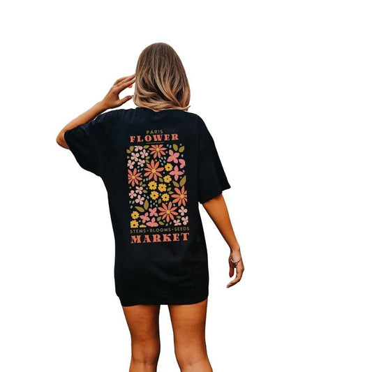 Vintage Flower Market Shirt, Pressed Flowers Shirt, Cute Spring Shirt, Summer Tshirt, Floral Shirt Gift, Unisex T-Shirt, Gifts For Female Male, Short Sleeve Tee Shirt, Gifts For Birthday Mothers Day Christmas