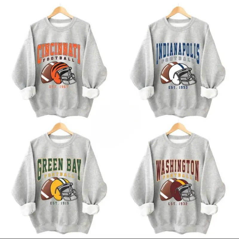 Vintage Football All Team Sweatshirt Collection Classic Unisex, Sweater For Men And Women Sweatshirt 2024, Vintage 90s Graphic Tees