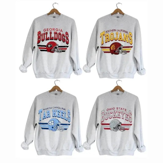 Vintage Football NCAA Sweatshirt, Vintage Sweatshirt All Teams NCAA, Classic Sport Sweatshirt, Gifts For Football Fan Sport. Crewneck Menswearstyle{n002}2