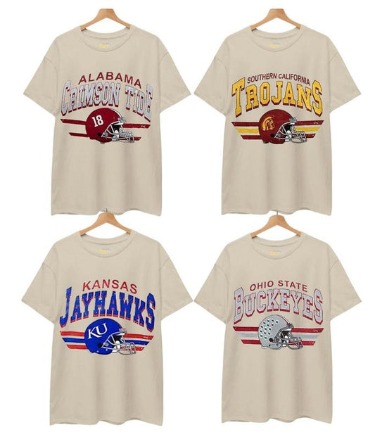 Vintage Football NCAA T-shirt, Vintage T-shirt All Teams NCAA, Classic Sport T-shirt, Gifts For Football Fan Sport. Cotton