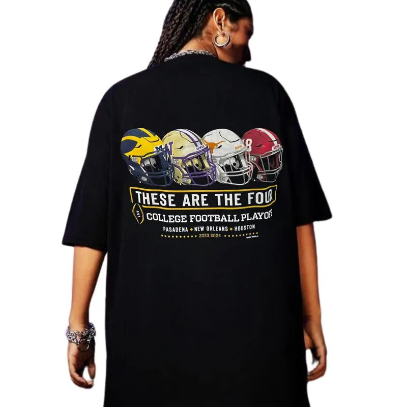 Vintage Football Shirt 2023 College Football Playoff Tee Football Game Day Shirt Top Classic Menswear