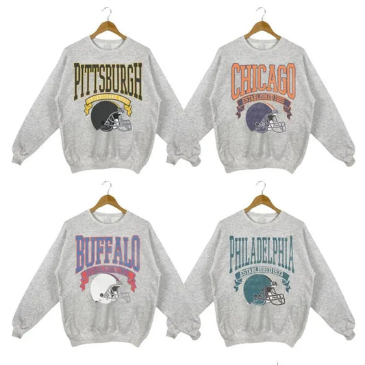 Vintage Football Sweatshirt, Hometown Pullover, City Football Retro Sweatshirt, Football Retro Sweatshirt, Football Throwback Sweatshirt, Unisex Sweatshirt
