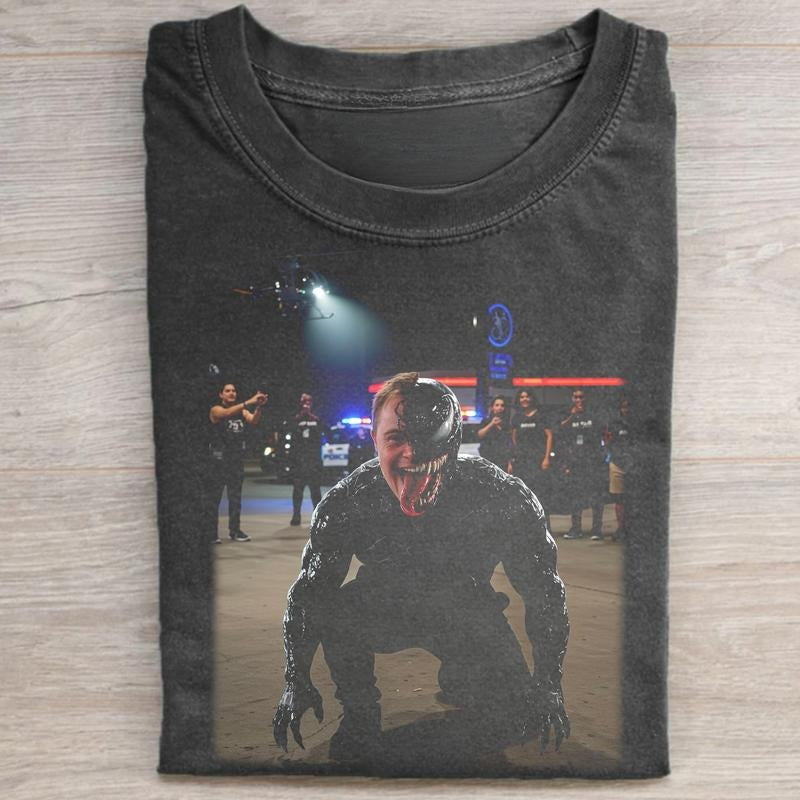 Vintage Funny Venodown Graphic Tee - The Symbiote Down Shirt - Down syndrome Shirt - Unisex Meme Cringe Funny Dumb Shirt