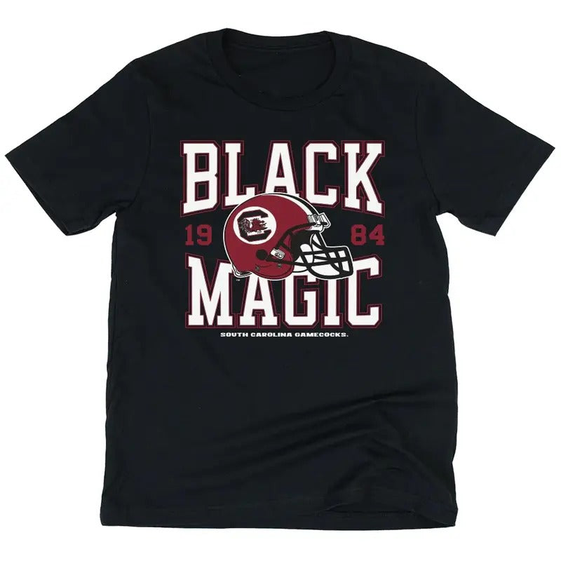 Vintage Gamecocks Football Black Magic 1984 Tee Classic Cotton Menswear Top Embroidered Hoodie Shirt Spandex