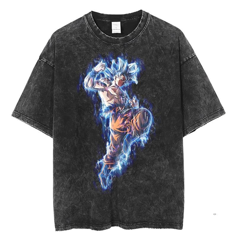 Vintage Goku Tee, Dragon Ball Anime Vintage Tee, Goku Ultra Instinct T-Shirt, Anime Shirt, Unisex T-Shirt, Gift Anime Fans Cotton Menswear Top Cotton Menswear