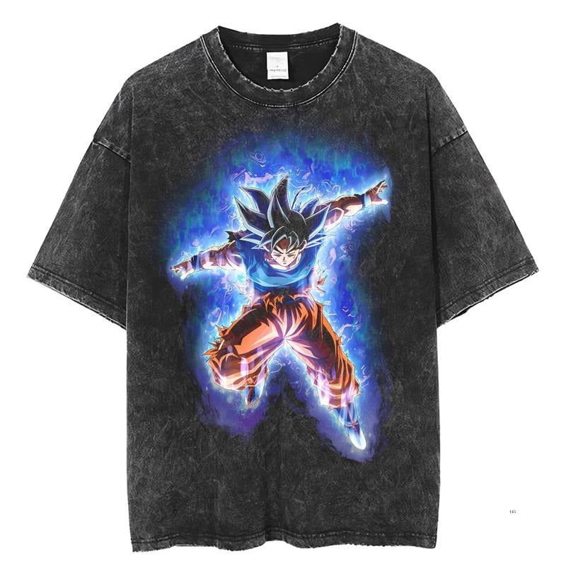 Vintage Goku Tee, Dragon Ball Shirt, Goku Ultra Instinct T-Shirt, Anime Shirt, Anime Shirt, Unisex T-Shirt, Gift Anime Fans Cotton Menswear Top Cotton Menswear