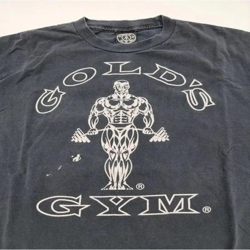 Vintage Golds Gym 1990s Retro Shirt Womenswear Fit Streetwear Fit T-Shirt Sweatshirt Hoodie Cotton Top Graphic Tee