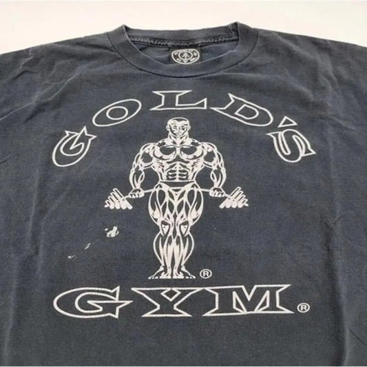 Vintage Golds Gym 1990s Retro Shirt Womenswear Fit Streetwear Fit T-Shirt Sweatshirt Hoodie Cotton Top Graphic Tee
