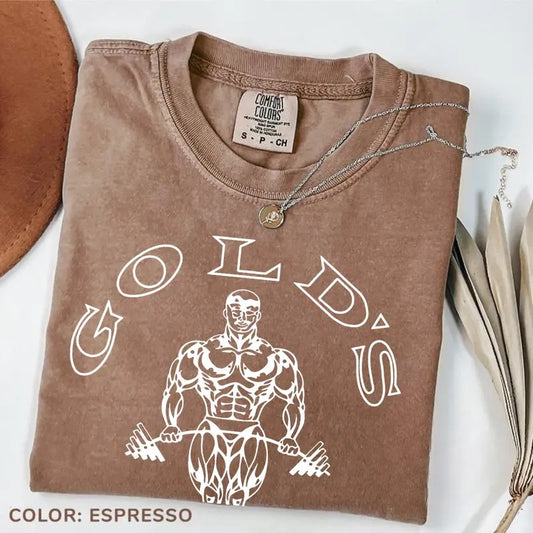 Vintage Golds Gym 1990s Retro Shirt, Comfort Color T-shirt, Top Menswear Tshirt Streetwear