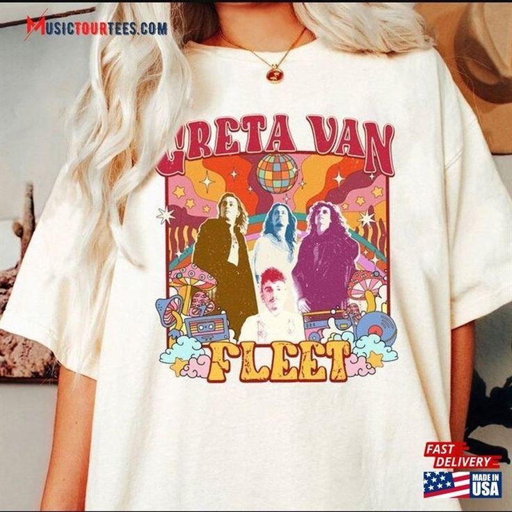 Vintage Greta V Fleet Shirt Women Music Concert Graphic Tee T-Shirt