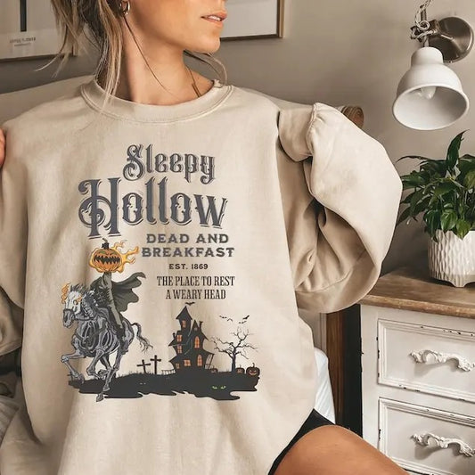 Vintage Halloween Scary Sweatshirt Sleepy Hollow Sweatshirt Headless Horseman Sweatshirt Halloween Horror Sweatshirt Horseman Sweatshirt