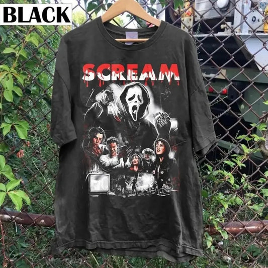 Vintage Halloween Scream Shirt, Scream Horror Shirt, Retro Spooky Season Shirt, Halloween Graphic Tee, Ghost Face Shirt, Horror Movie Shirt