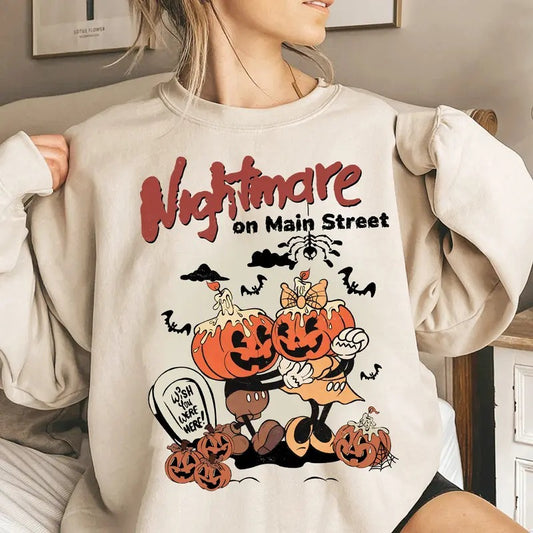 Vintage Halloween Shirt, Nightmare On The Main Street Sweatshirt