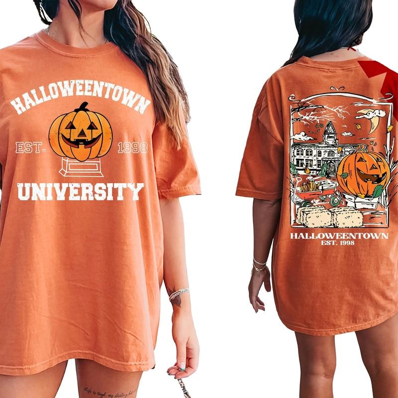 Vintage Halloweentown 1998 Tshirt, 2 Side Halloweentown University Shirt, Fall Tee, Halloweentown Tee, Halloween Retro Shirt Cotton Top