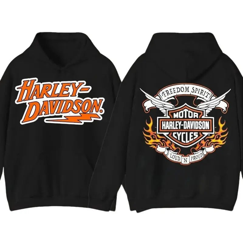 Vintage Harley Davidson T-Shirt Sweatshirt Hoodie 80s Harley Davidson Shirt Menswear Top Hoodie men's vintage tees Underwear Streetwear