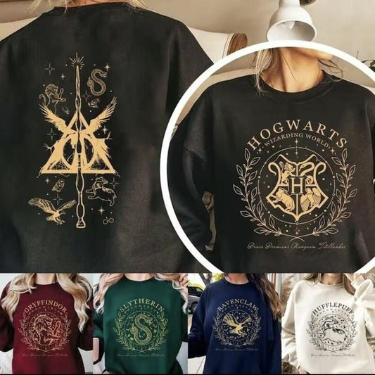 Vintage Hogwarts Sweatshirt, Harry Potter Sweatshirt Cotton Womenswear