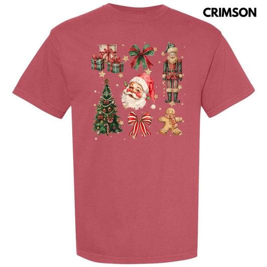 Vintage Holiday Collage Comfort Colors T-Shirt 'NLB'