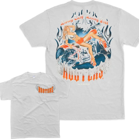 Vintage Hooters Angel Wings T-Shirt For Women, Men 2 Sided Full Color Design