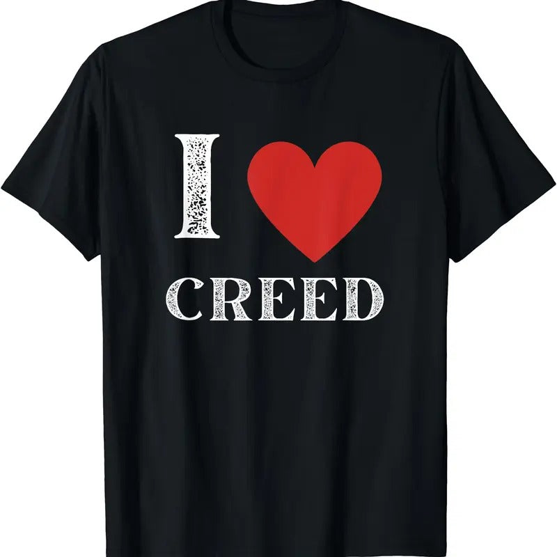 Vintage I Heart CREED - I Love CREED T-Shirt, Unisex Cotton Tee Gifts