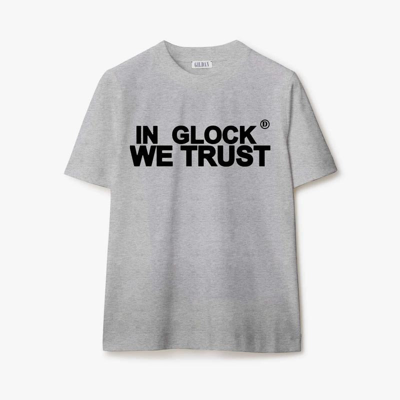 Vintage In Glock We Trust Y2k 90s Hip - Hop Shirt-Unisex Shirt - Classic Menswear - Menswear Top