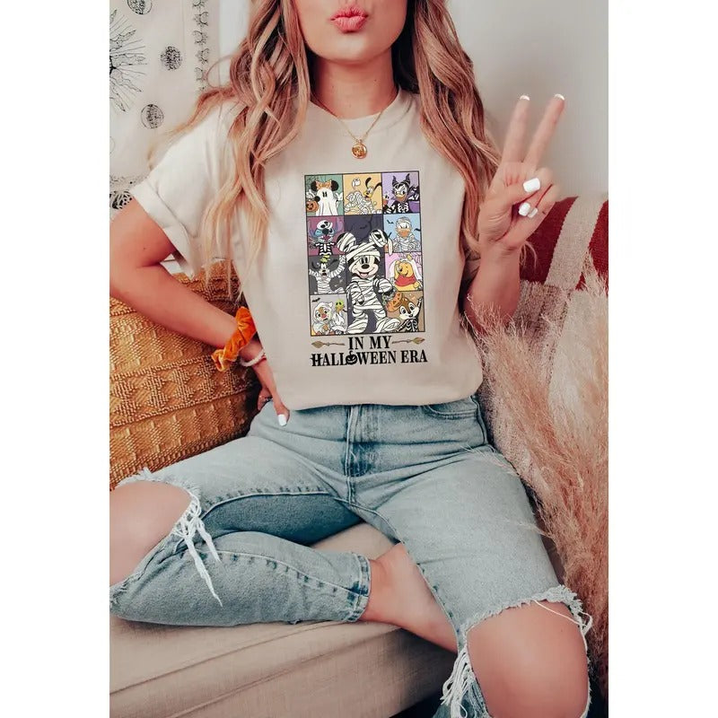 Vintage In my Halloween Era Shirt, Halloween Skeleton T-Shirt, Not So Scary Party Gift