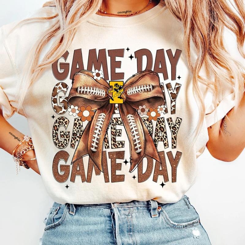 Vintage Iowa Hawkeyes Football Coquette Bow Game Day Shirt, Gameday Women's Sweatshirt Cotton Fit Top Womenswear