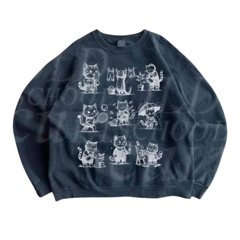 Vintage Kittens Playing Sweatshirt, Retro Cat Sweater, Cute Cats Playing Sweater, Cat Lovers Gift, Cozy Warm Unisex Sweatshirt, Retro Lover